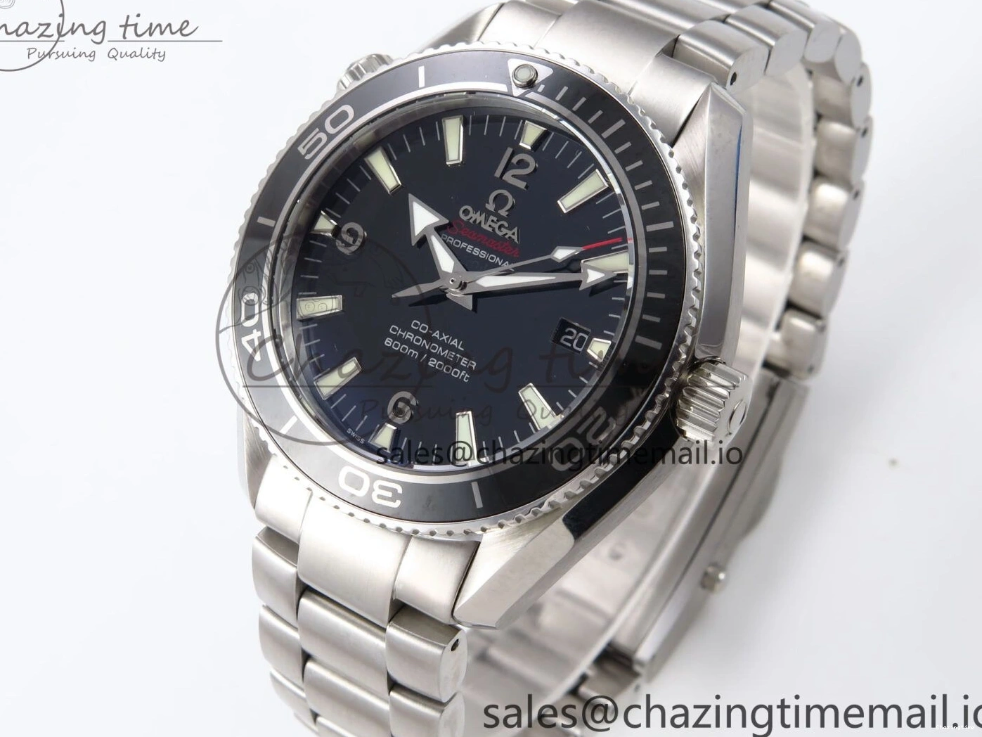 0405 Seamaster “LMPO” OMF 1:1 Best Edition Black Dial on SS Bracelet A Tailored 7703